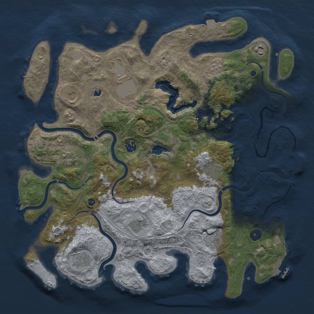 Rust Map: Procedural Map, Size: 4250, Seed: 2022367537, 16 Monuments