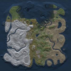 Thumbnail Rust Map: Procedural Map, Size: 4250, Seed: 1255070447, 16 Monuments
