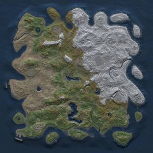 Thumbnail Rust Map: Procedural Map, Size: 4250, Seed: 1877829501, 14 Monuments