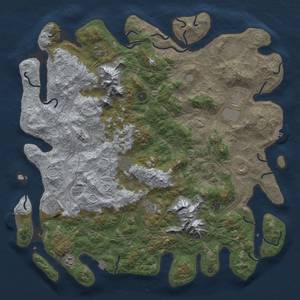 Thumbnail Rust Map: Procedural Map, Size: 5000, Seed: 47638388, 19 Monuments