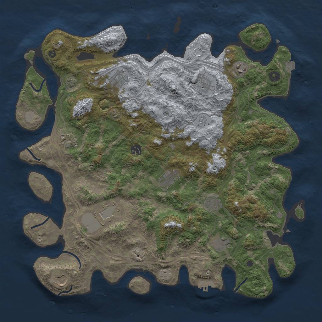Rust Map: Procedural Map, Size: 4300, Seed: 78814304, 18 Monuments