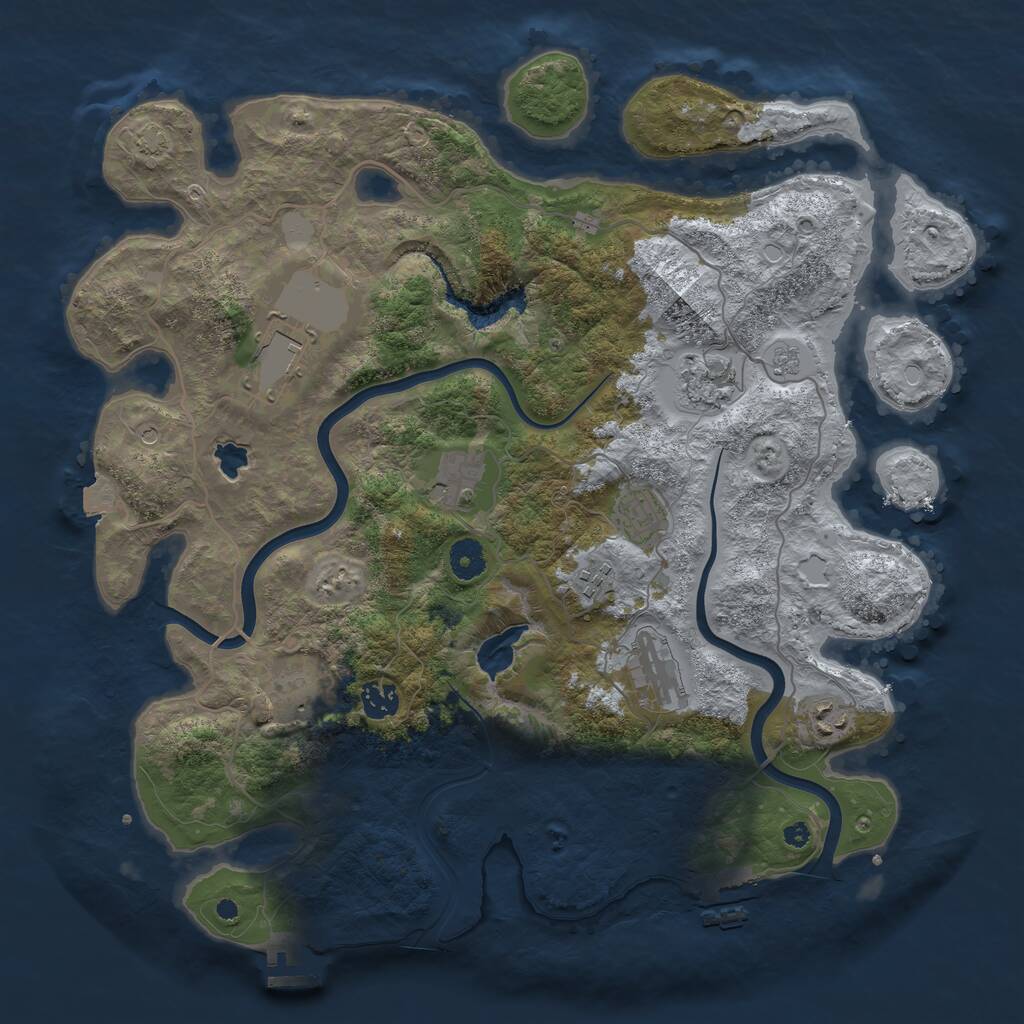 Rust Map: Procedural Map, Size: 4000, Seed: 1604815853, 15 Monuments