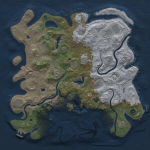 Thumbnail Rust Map: Procedural Map, Size: 4500, Seed: 1573046356, 16 Monuments