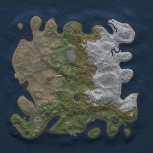 Thumbnail Rust Map: Procedural Map, Size: 3500, Seed: 1903320148, 16 Monuments