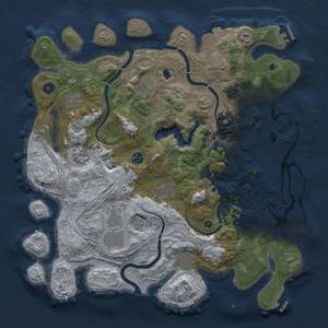 Thumbnail Rust Map: Procedural Map, Size: 4250, Seed: 1156835590, 15 Monuments