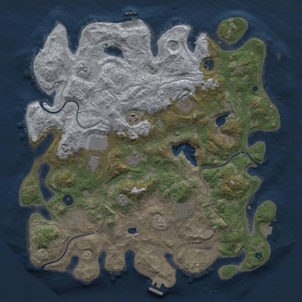 Rust Map: Procedural Map, Size: 4250, Seed: 775597681, 15 Monuments