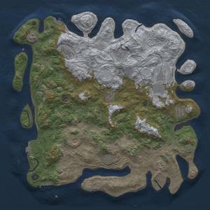Thumbnail Rust Map: Procedural Map, Size: 4500, Seed: 1634525266, 19 Monuments