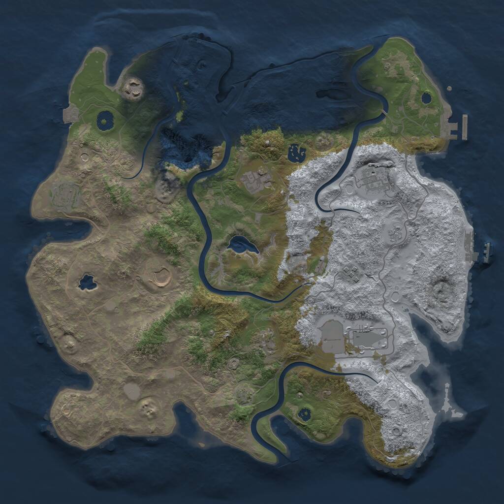 Rust Map: Procedural Map, Size: 4000, Seed: 644792144, 15 Monuments