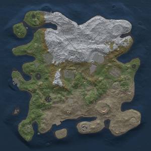 Thumbnail Rust Map: Procedural Map, Size: 3500, Seed: 1177170504, 17 Monuments