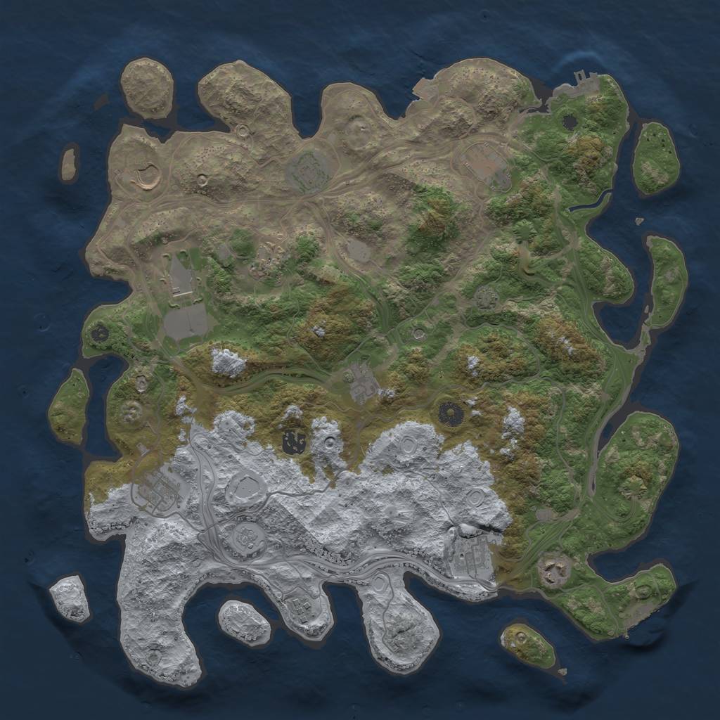 Rust Map: Procedural Map, Size: 4250, Seed: 20231207, 19 Monuments