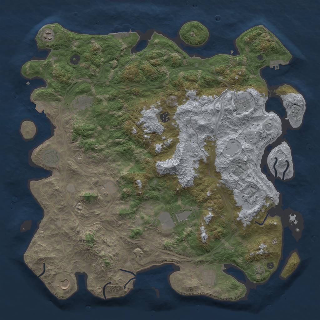 Rust Map: Procedural Map, Size: 4720, Seed: 330355680, 19 Monuments