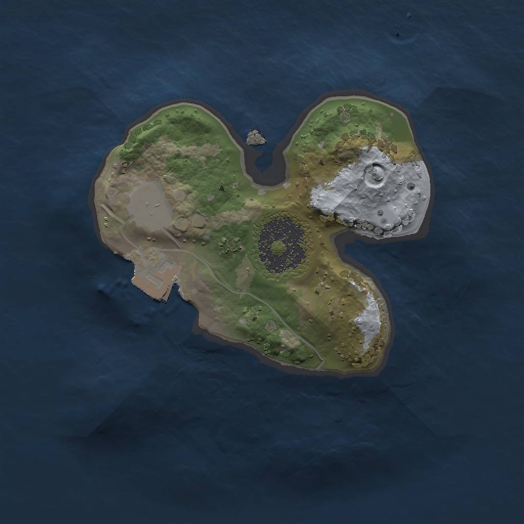 Rust Map: Procedural Map, Size: 1500, Seed: 399049235, 3 Monuments