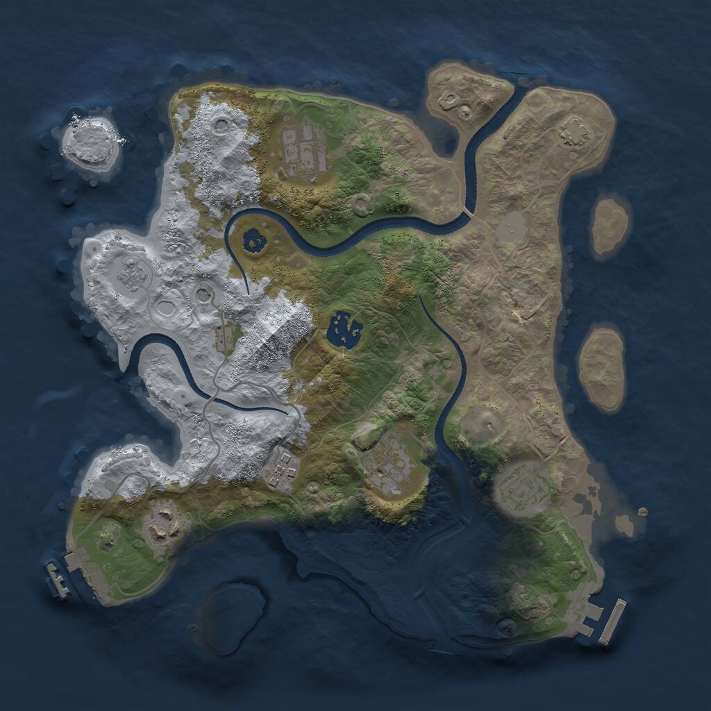 Rust Map: Procedural Map, Size: 3000, Seed: 337094832, 12 Monuments