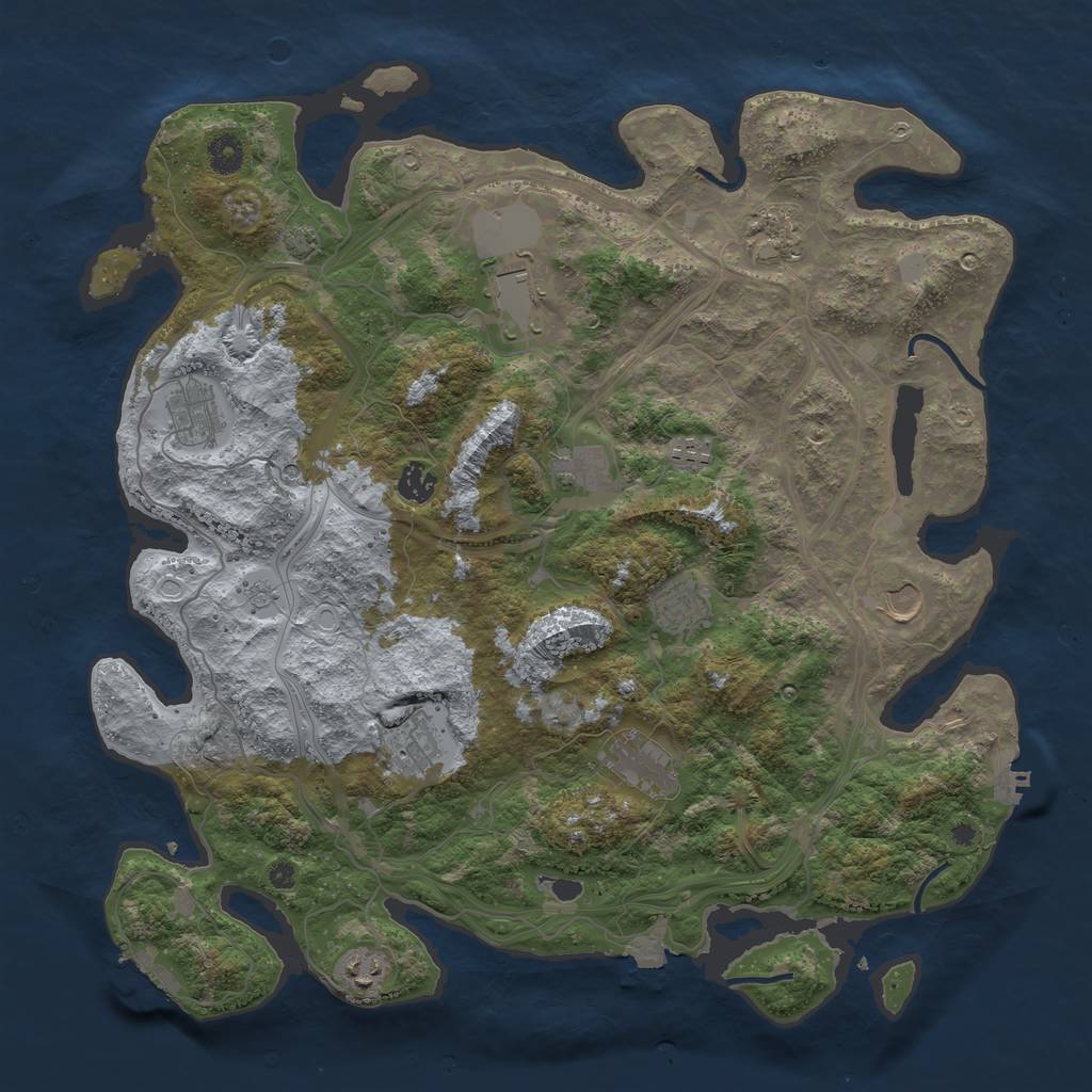 Rust Map: Procedural Map, Size: 4250, Seed: 1741308037, 19 Monuments
