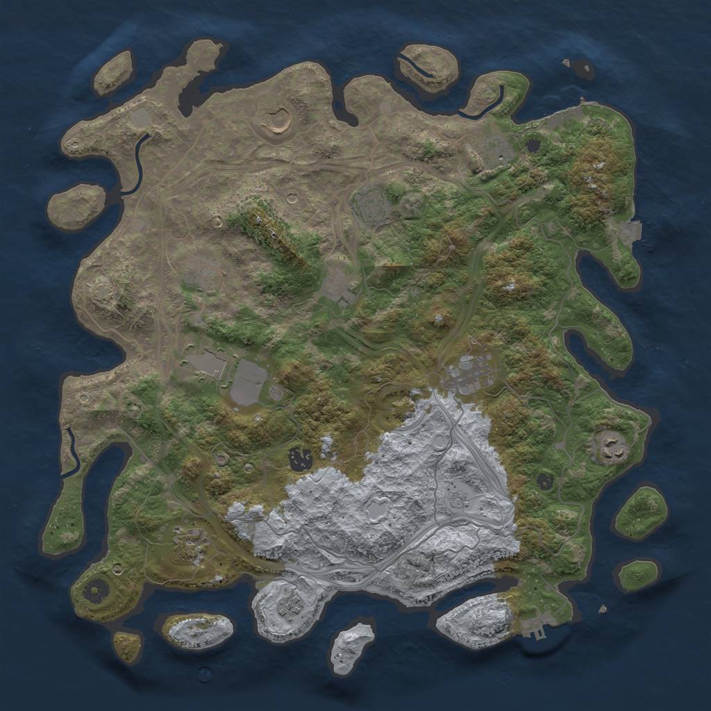 Rust Map: Procedural Map, Size: 4250, Seed: 1000676018, 19 Monuments