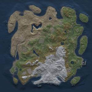 Thumbnail Rust Map: Procedural Map, Size: 4250, Seed: 332226565, 14 Monuments