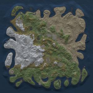Thumbnail Rust Map: Procedural Map, Size: 4500, Seed: 1528774753, 19 Monuments