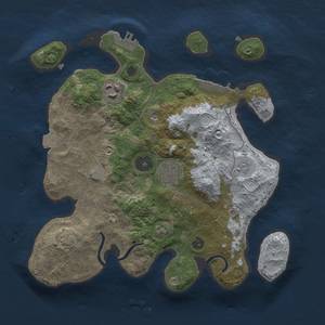 Thumbnail Rust Map: Procedural Map, Size: 2800, Seed: 1518368194, 10 Monuments