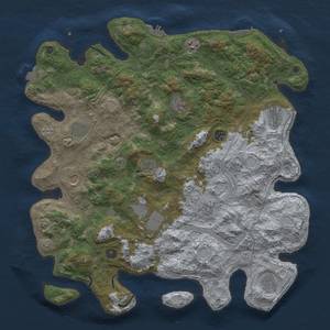 Thumbnail Rust Map: Procedural Map, Size: 4500, Seed: 232587, 19 Monuments