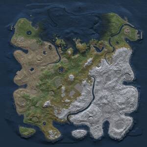 Thumbnail Rust Map: Procedural Map, Size: 4500, Seed: 232587, 16 Monuments