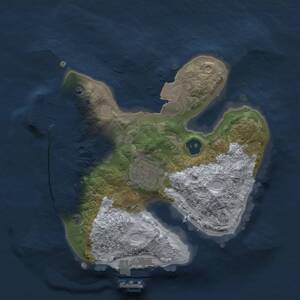 Thumbnail Rust Map: Procedural Map, Size: 1995, Seed: 1999064462, 4 Monuments