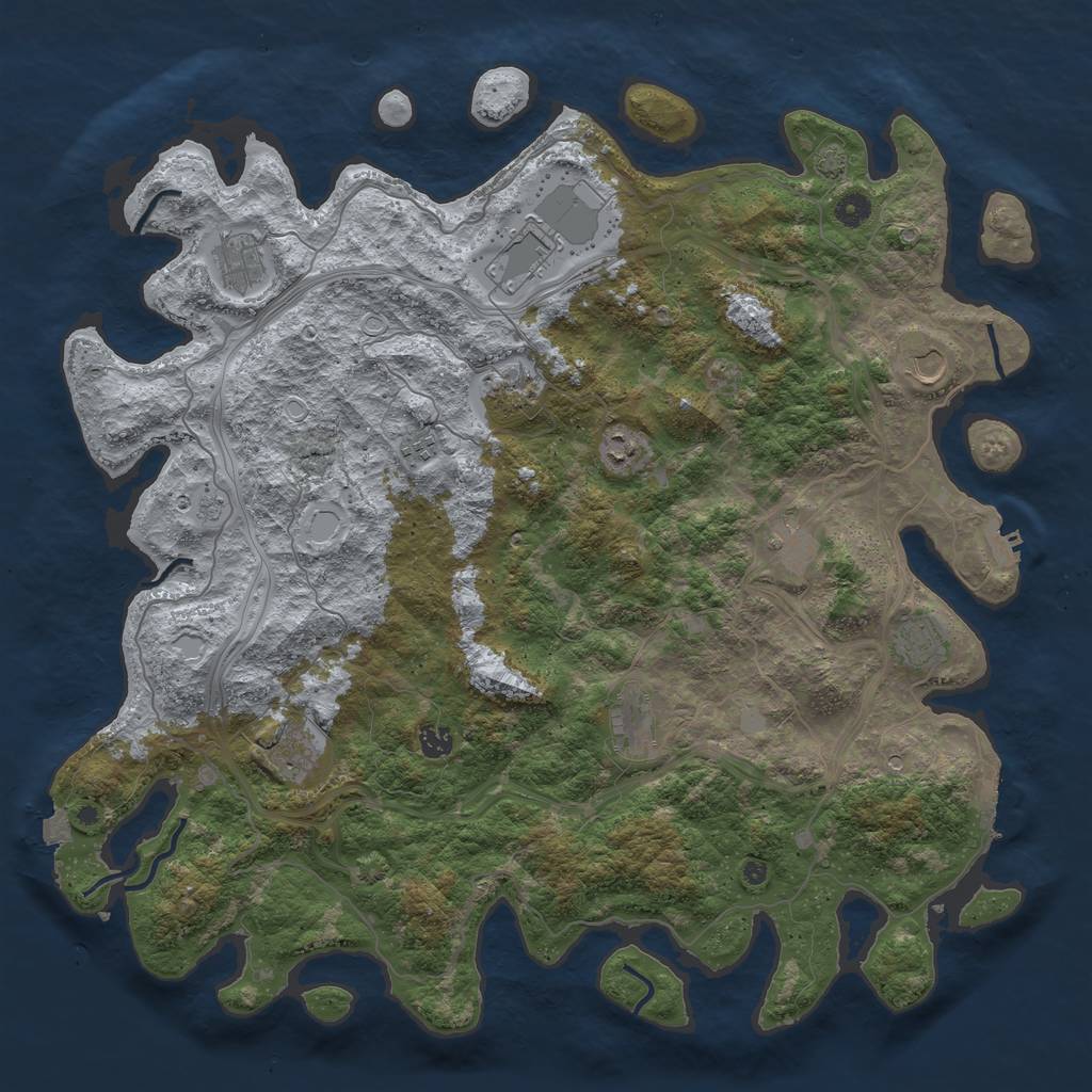 Rust Map: Procedural Map, Size: 4750, Seed: 9810101, 19 Monuments