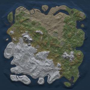 Thumbnail Rust Map: Procedural Map, Size: 5000, Seed: 88500484, 19 Monuments