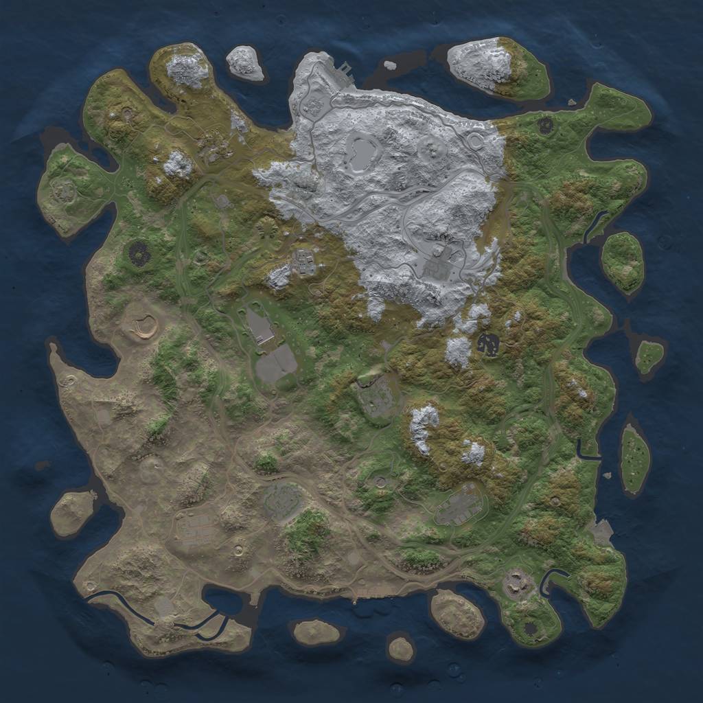 Rust Map: Procedural Map, Size: 4500, Seed: 324936652, 19 Monuments