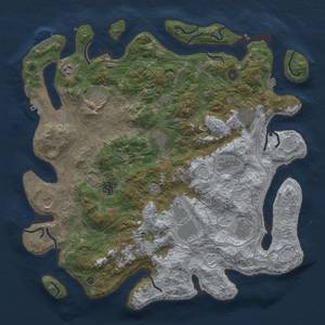 Thumbnail Rust Map: Procedural Map, Size: 4500, Seed: 2021340845, 19 Monuments