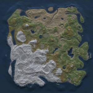 Thumbnail Rust Map: Procedural Map, Size: 4500, Seed: 718153390, 15 Monuments