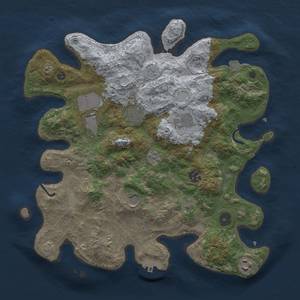 Thumbnail Rust Map: Procedural Map, Size: 3500, Seed: 1668960778, 14 Monuments