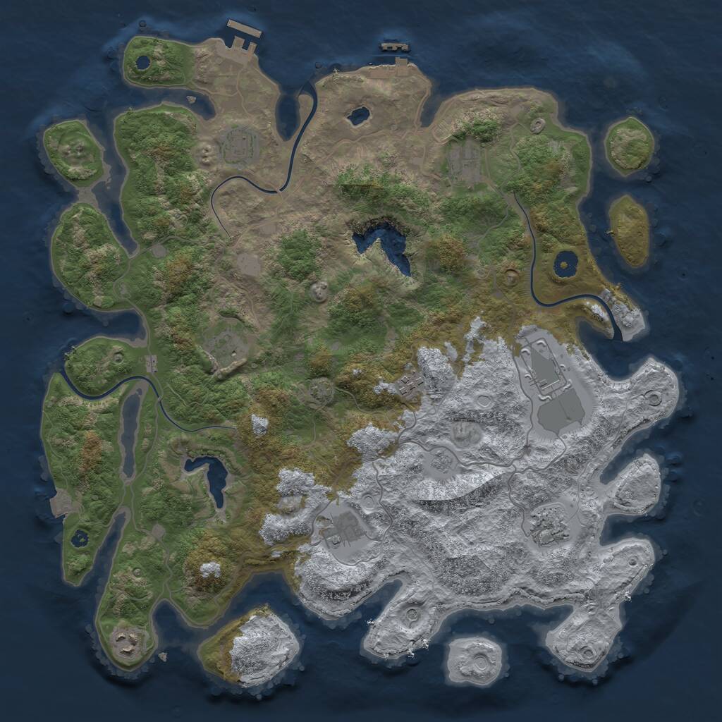 Rust Map: Procedural Map, Size: 4187, Seed: 1766304437, 14 Monuments