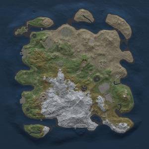 Thumbnail Rust Map: Procedural Map, Size: 3500, Seed: 52647, 15 Monuments