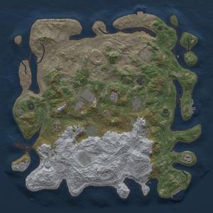 Thumbnail Rust Map: Procedural Map, Size: 4300, Seed: 7122023, 19 Monuments