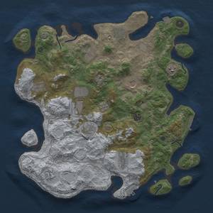 Thumbnail Rust Map: Procedural Map, Size: 4000, Seed: 1351335669, 19 Monuments