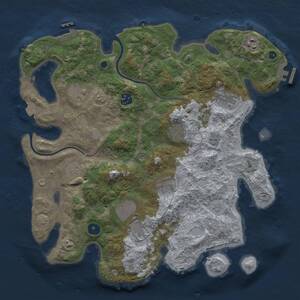 Thumbnail Rust Map: Procedural Map, Size: 3750, Seed: 49793707, 15 Monuments