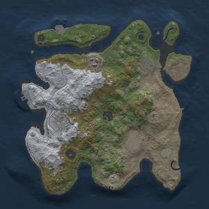 Thumbnail Rust Map: Procedural Map, Size: 3000, Seed: 166223464, 12 Monuments