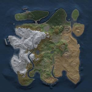 Thumbnail Rust Map: Procedural Map, Size: 3000, Seed: 166223464, 12 Monuments