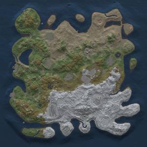 Thumbnail Rust Map: Procedural Map, Size: 4000, Seed: 1199049255, 19 Monuments