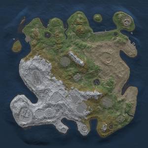 Thumbnail Rust Map: Procedural Map, Size: 3500, Seed: 2138098971, 17 Monuments