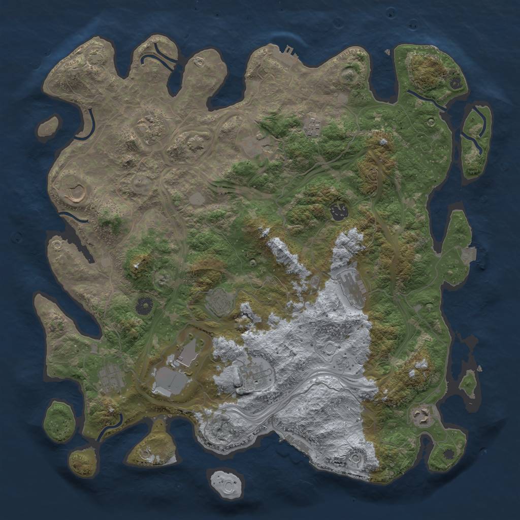 Rust Map: Procedural Map, Size: 4350, Seed: 19602, 19 Monuments