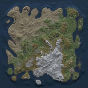 Thumbnail Rust Map: Procedural Map, Size: 4350, Seed: 19602, 19 Monuments