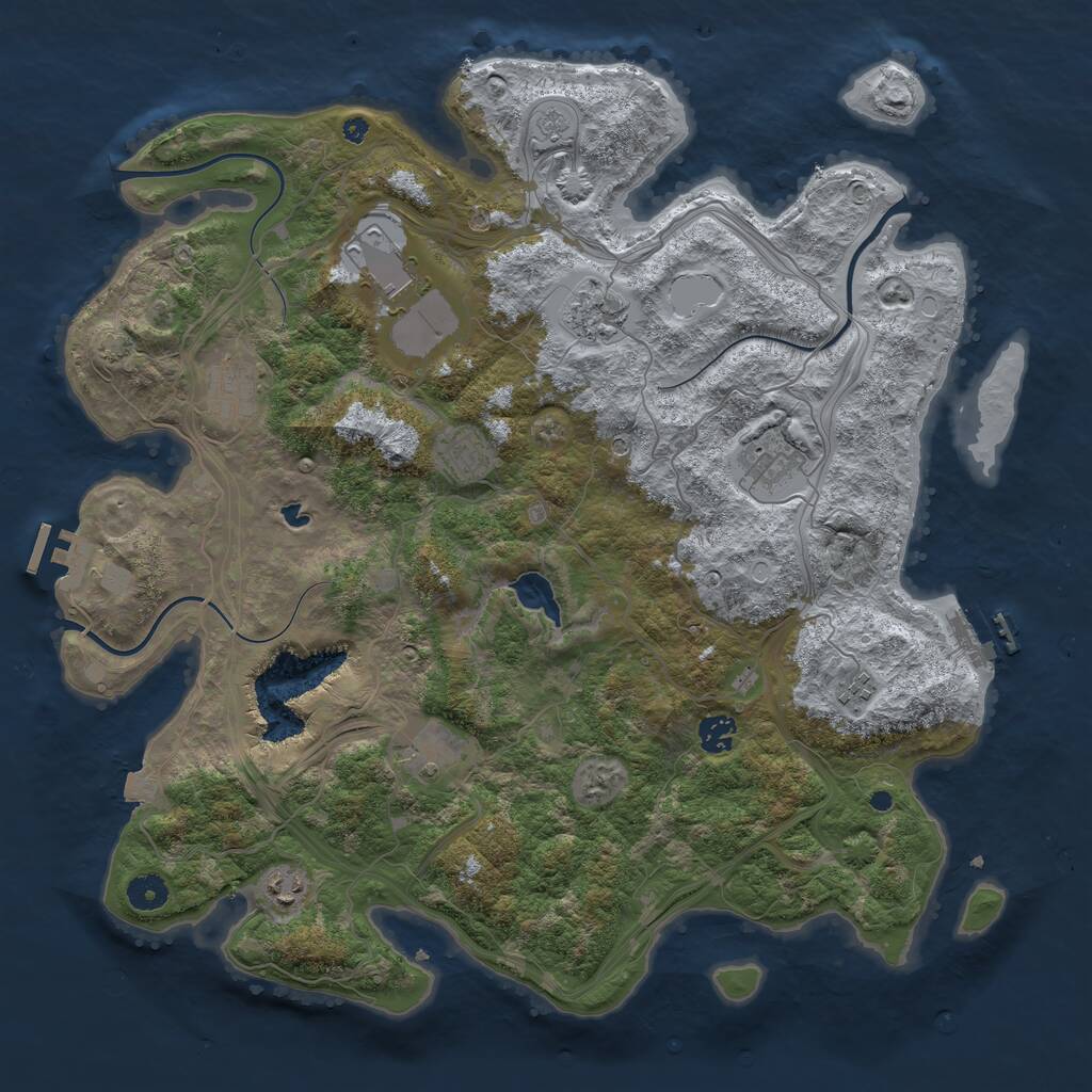 Rust Map: Procedural Map, Size: 4250, Seed: 1944404460, 15 Monuments