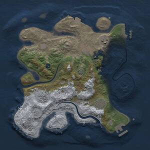 Thumbnail Rust Map: Procedural Map, Size: 3000, Seed: 1146338540, 11 Monuments