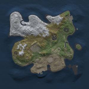 Thumbnail Rust Map: Procedural Map, Size: 2500, Seed: 1353034704, 7 Monuments