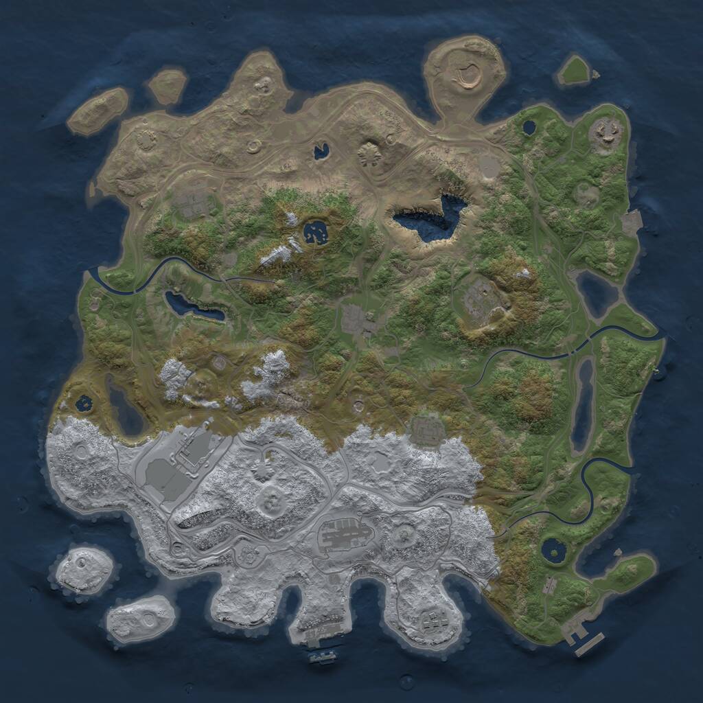 Rust Map: Procedural Map, Size: 4250, Seed: 941, 16 Monuments
