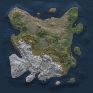 Thumbnail Rust Map: Procedural Map, Size: 3000, Seed: 1881330788, 11 Monuments