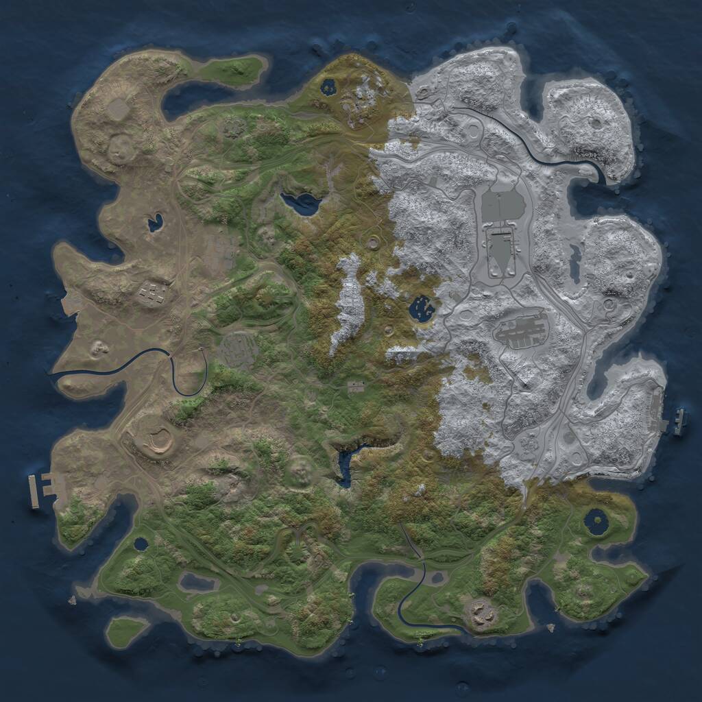 Rust Map: Procedural Map, Size: 4250, Seed: 796047399, 15 Monuments