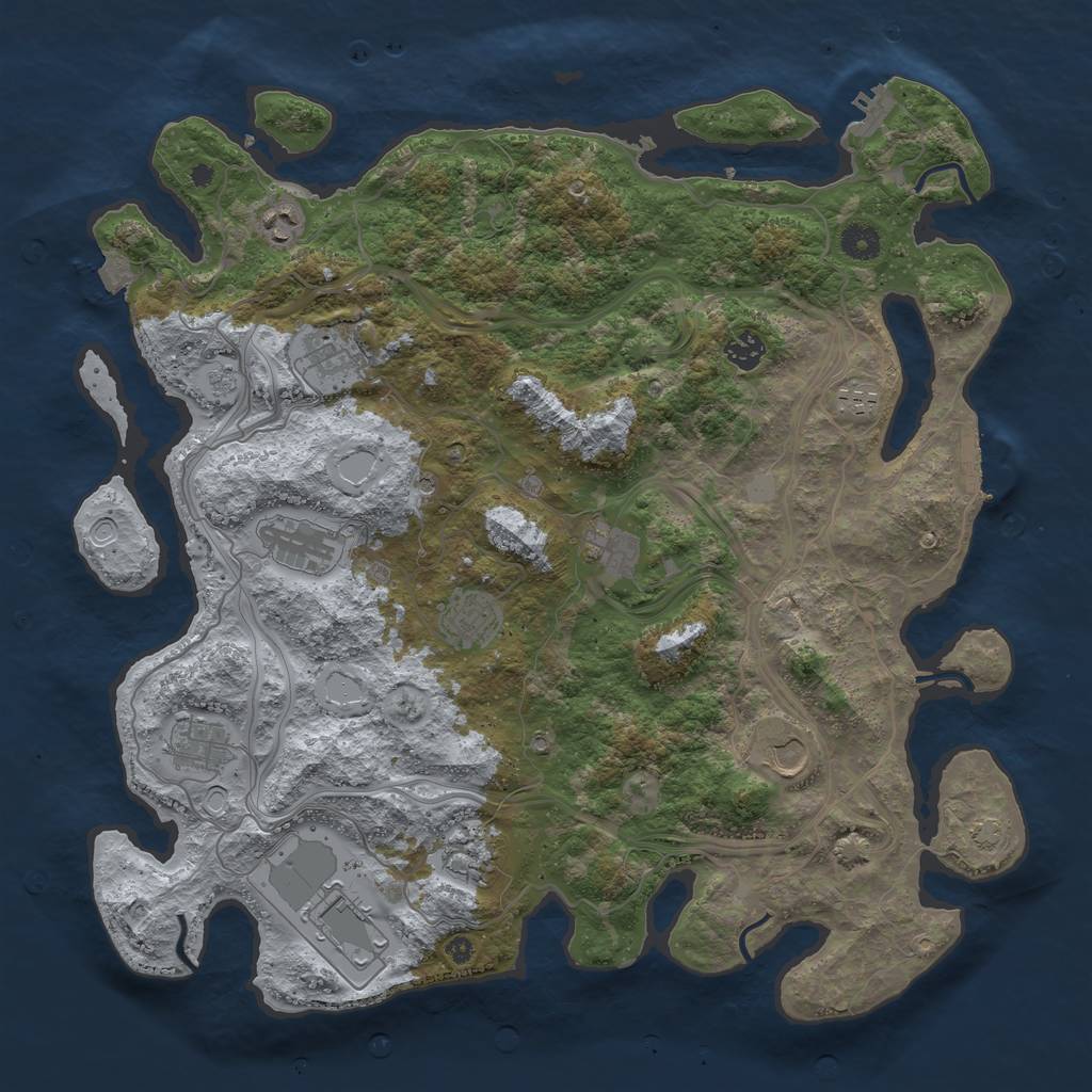 Rust Map: Procedural Map, Size: 4250, Seed: 177837314, 19 Monuments