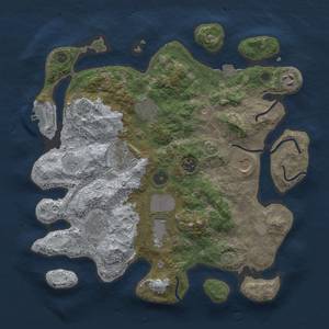 Thumbnail Rust Map: Procedural Map, Size: 3500, Seed: 721110516, 15 Monuments